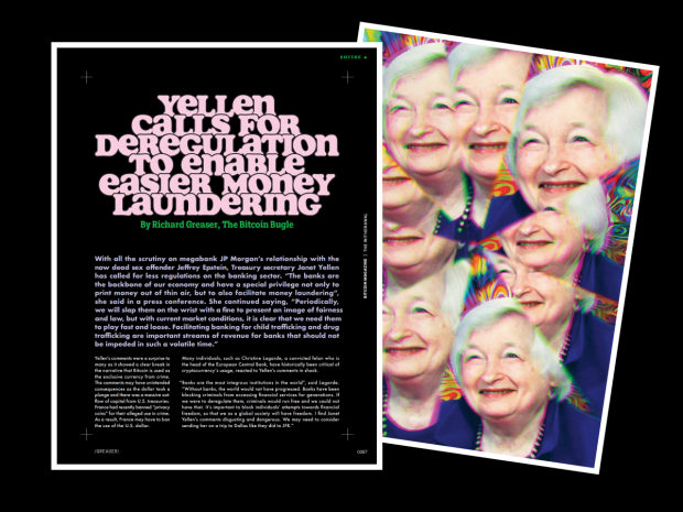 Yellen Calls For Deregulation To Enable Easier Money Laundering